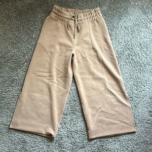 Lululemon Tan Wide Leg Cropped Softstream Pants